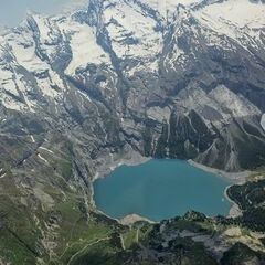 Flugwegposition um 11:50:58: Aufgenommen in der Nähe von Frutigen-Niedersimmental, Schweiz in 3204 Meter